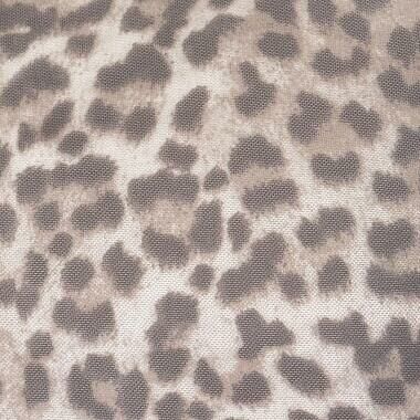 Imagem da Cor do Produto Vestido de Alfaiataria com Sobreposição de Tule e Detalhe Onça Animal Print - Versatilidade para Diversas Ocasiões